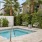 a swimming pool in a backyard