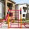 a playground in front of a building